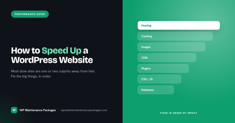 How to Speed Up a WordPress Website