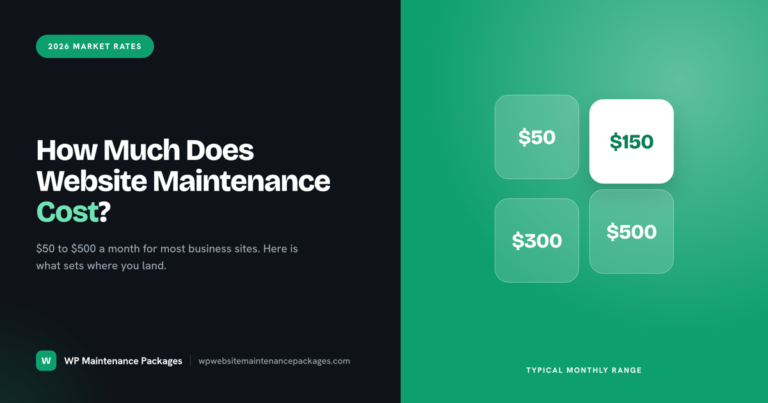 How Much Does Website Maintenance Cost in 2026?